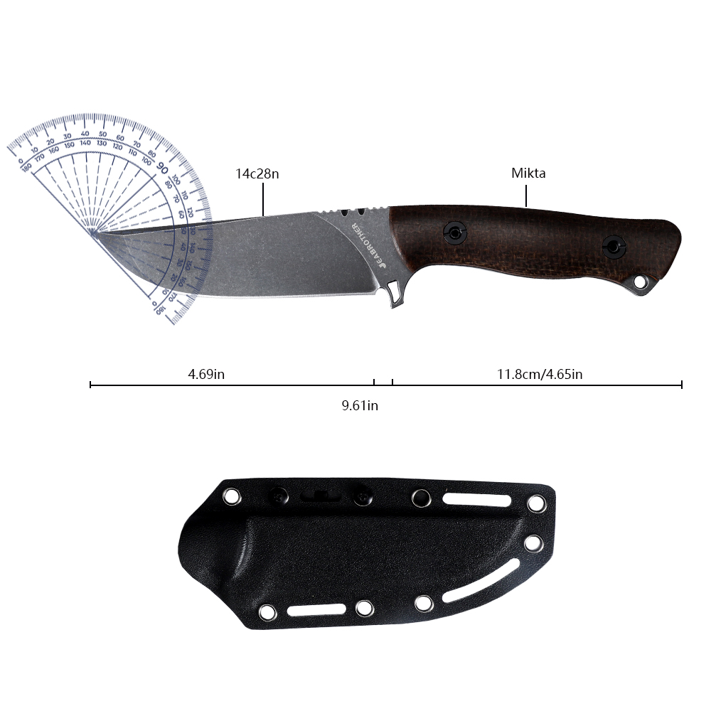 Full Tang Fixed Blade Knife wi - Bushcraft Knife Fixed 评论和价格
