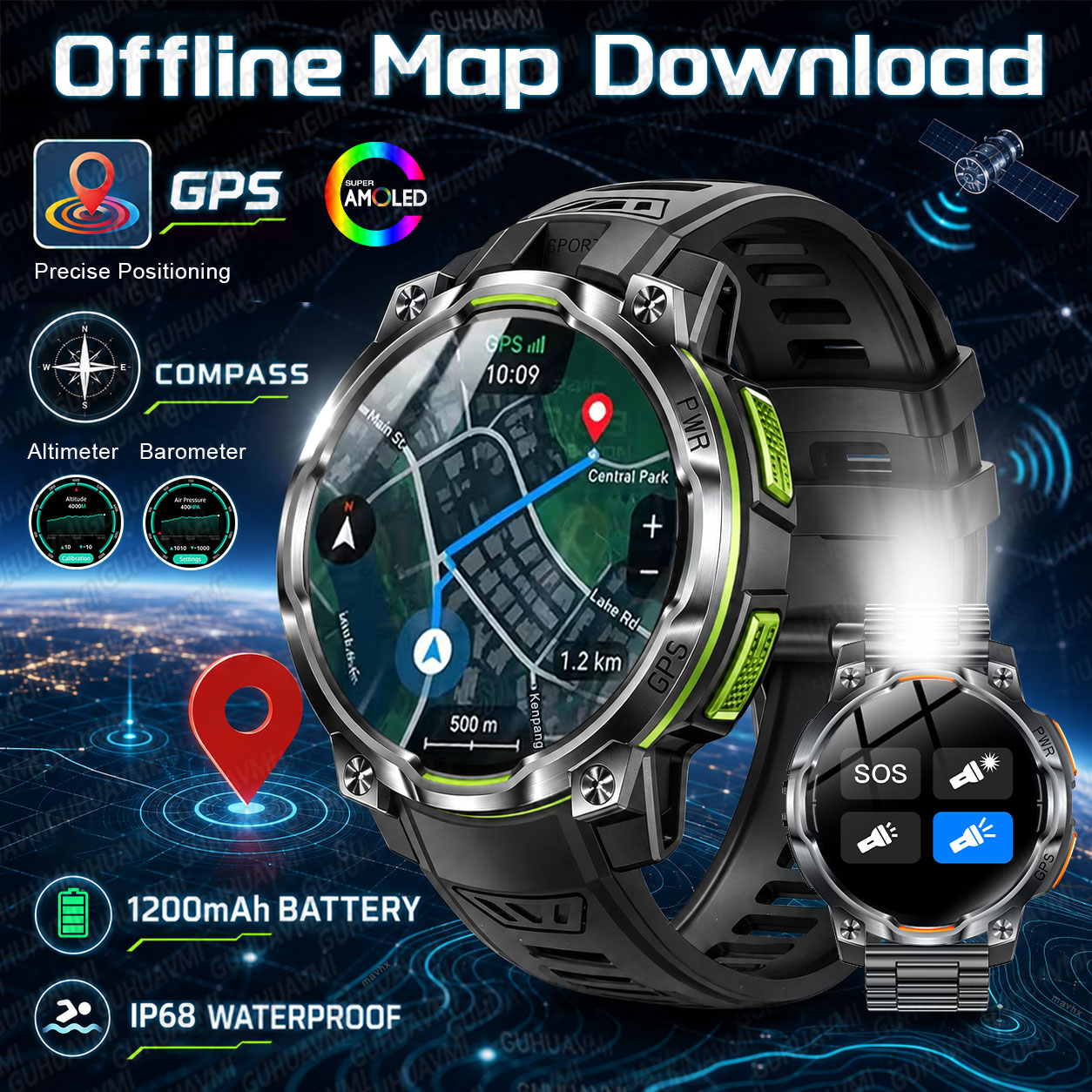 2026 New Military GPS Smartwat - Compass Lensatic 评论和价格